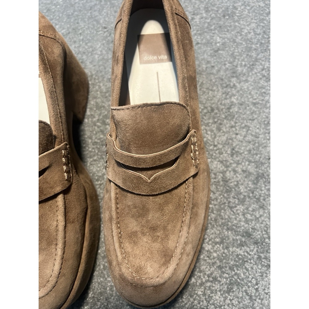 Dolce Vita Womens Yanni Suede Platform Penny Loafer Sz 8 - Picture 6 of 11